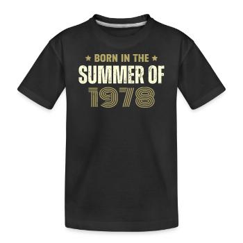 Jahrgang 1978 Jahrgang 1978 Geburtstagsgeschenk - Kinder Premium Bio T-Shirt - Schwarz - Vorne