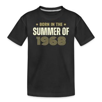 Jahrgang 1968 Jahrgang 1968 Geburtstagsgeschenk - Kinder Premium Bio T-Shirt - Schwarz - Vorne