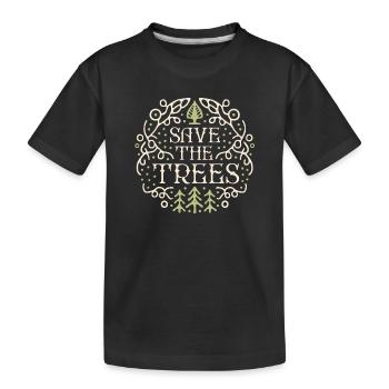 Sauver les arbres protéger les forêts - T-shirt bio Premium Enfant - noir - Devant