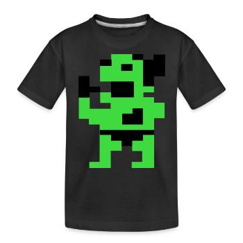Der dicke Grüne (Pix) - Kinder Premium Bio T-Shirt - Schwarz - Vorne