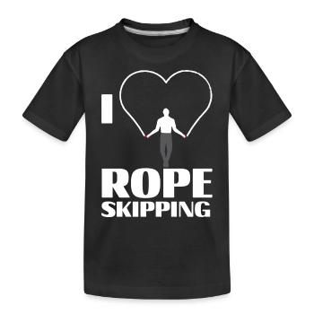J’adore la conception de corde à sauter pour les sauteurs à la corde - T-shirt bio Premium Enfant - noir - Devant