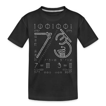 73 – The Best Number - Kids' Premium Organic T-Shirt - black - Front