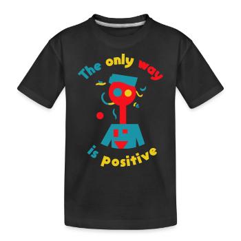 TheOnlyWayIsPositive - Mat Rose - Kinder Premium Bio T-Shirt - Schwarz - Vorne