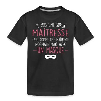 Eine Supermeisterin - Beeindruckende Herrin - Kinder Premium Bio T-Shirt - Schwarz - Vorne