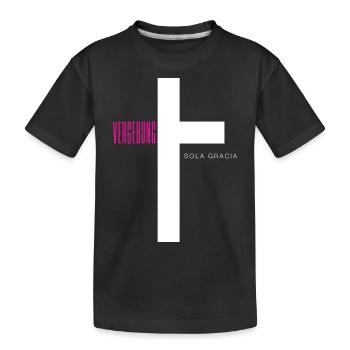 Vergebung Front - Kinder Premium Bio T-Shirt - Schwarz - Vorne