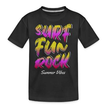 surf fun rock - T-shirt bio Premium Enfant - noir - Devant