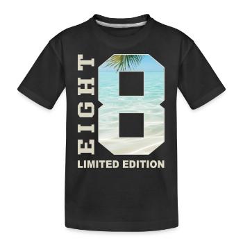 Idée cadeau 8ème anniversaire Huit - T-shirt bio Premium Enfant - noir - Devant