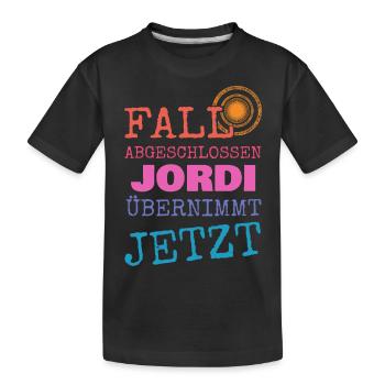 Vorname Jordi - Kinder Premium Bio T-Shirt - Schwarz - Vorne