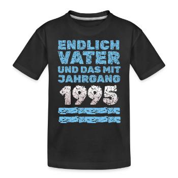 Père 1995 - T-shirt bio Premium Enfant - noir - Devant