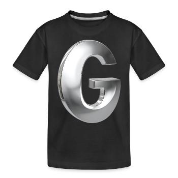Chrome ,, G " Métallisé - T-shirt bio Premium Enfant - noir - Devant
