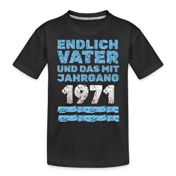 Père 1971 - T-shirt bio Premium Enfant - noir - Devant