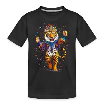 Carnaval du Mardi Gras du Tigre - T-shirt bio Premium Enfant - noir - Devant