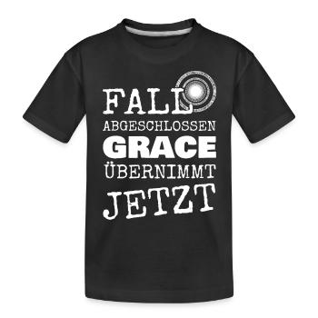 Grace as a given name - Kids' Premium Organic T-Shirt - black - Front