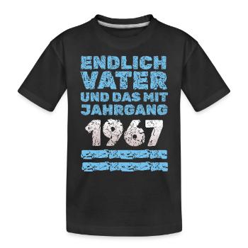 Père 1967 - T-shirt bio Premium Enfant - noir - Devant