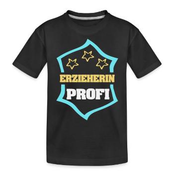 Beruf Erzieherin - Kinder Premium Bio T-Shirt - Schwarz - Vorne