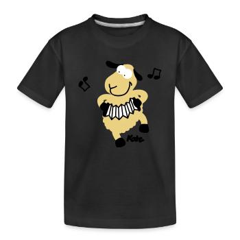 Schaf (c) - Kinder Premium Bio T-Shirt - Schwarz - Vorne