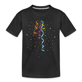 Carnival Streamers Confetti New Year's Eve Carnival - Kids' Premium Organic T-Shirt - black - Front