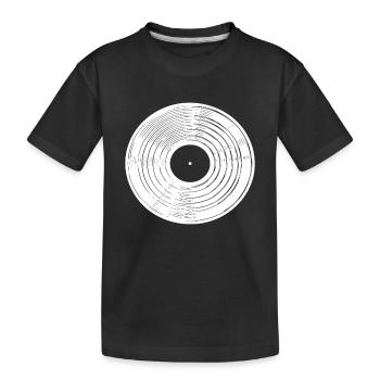 Schallplatten Silhouette - Kinder Premium Bio T-Shirt - Schwarz - Vorne