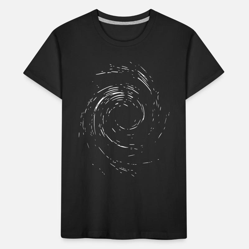 Abstract Vortex / Line / White / Pattern Kids' Premium Organic T-Shirt