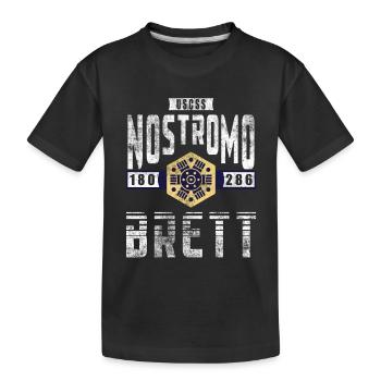Alien Nostromo crew rank Brett - Kids' Premium Organic T-Shirt - black - Front