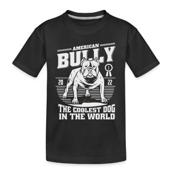 American Bulldog - Kinder Premium Bio T-Shirt - Schwarz - Vorne