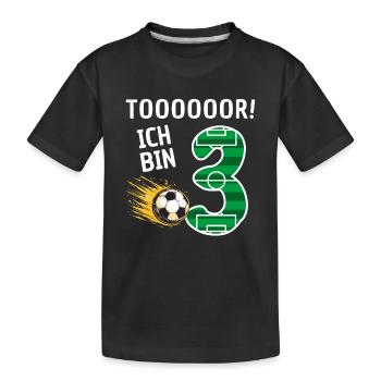 Tor Ich bin 3 - Kinder Premium Bio T-Shirt - Schwarz - Vorne