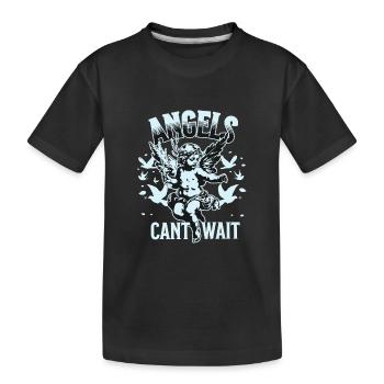 T-shirt Angel Unisexe Angels Can’t Wait VintageTee - T-shirt bio Premium Enfant - noir - Devant