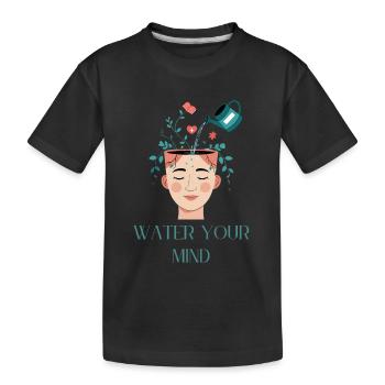 Conception créative de soins mentaux de l'eau - T-shirt bio Premium Enfant - noir - Devant