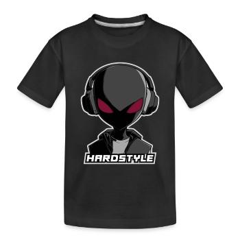 Hardstyle Alien – Conception musicale au casque - T-shirt bio Premium Enfant - noir - Devant