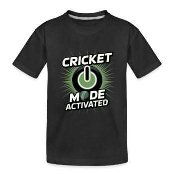 Lustiges Kricket Spruch Vintage Cricket Spiel - Kinder Premium Bio T-Shirt - Schwarz - Vorne