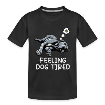 Se sentir fatigué Dogue Allemand Dogue Grand Dogue Chien - T-shirt bio Premium Enfant - noir - Devant