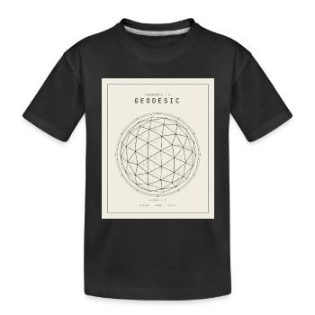 Geodesische Sphäre Geometrie Muster - Kinder Premium Bio T-Shirt - Schwarz - Vorne
