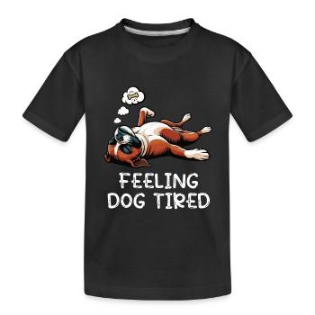 Se sentir chien fatigué Boxer Boxer Boxer Allemand - T-shirt bio Premium Enfant - noir - Devant