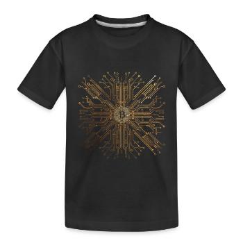 Code humoristique geek PC Cpu Platine Core - T-shirt bio Premium Enfant - noir - Devant