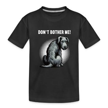 Ne me dérange pas, Propriétaire de chien de loups-loup irlandais - T-shirt bio Premium Enfant - noir - Devant