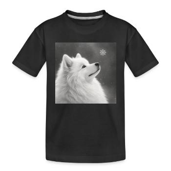Motif samoyède pour amateurs de chiens Zwerkspitz - T-shirt bio Premium Enfant - noir - Devant