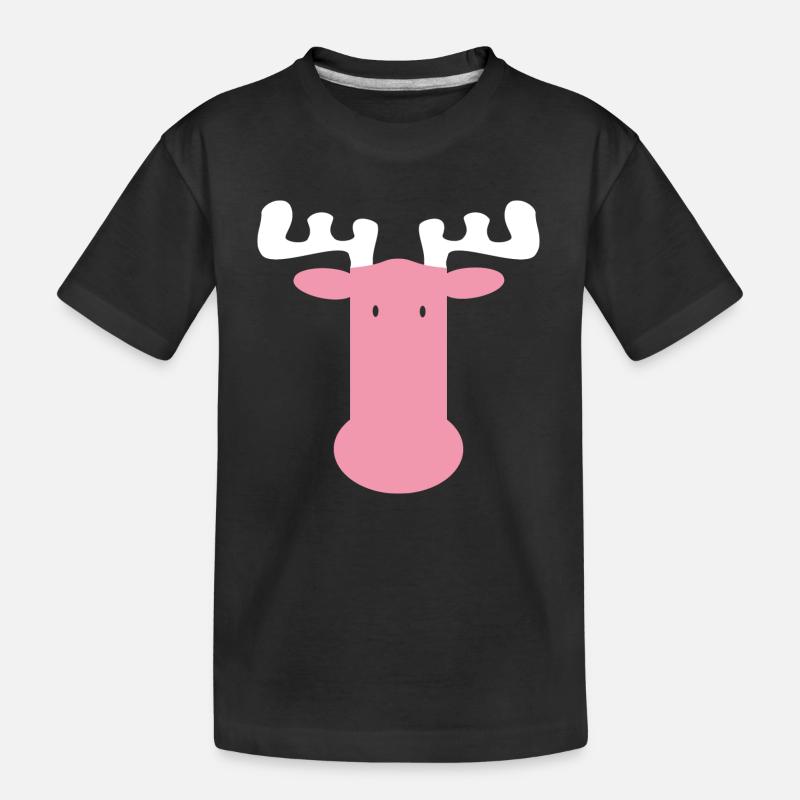 ELCH - MOOSE - Kinder Premium Bio T-Shirt - Schwarz