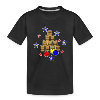 Can throwing litter on the booth of the fair Retro - Kids' Premium Organic T-Shirt - black - Front