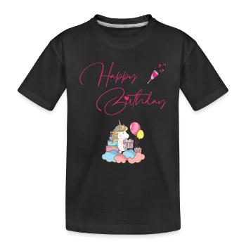 Happy Birthday (child) - Kids' Premium Organic T-Shirt - black - Front