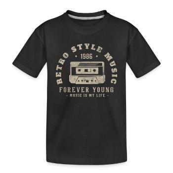Retro 1986 Geburtstagsgeschenk 1986 Jahrgang 1986 - Kinder Premium Bio T-Shirt - Schwarz - Vorne