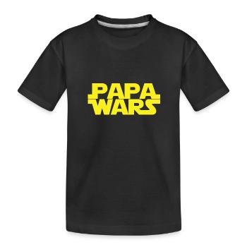 Papa wars - Kids' Premium Organic T-Shirt - black - Front