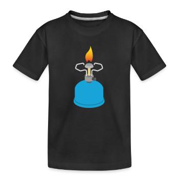 cuisinière à gaz de camping - T-shirt bio Premium Enfant - noir - Devant