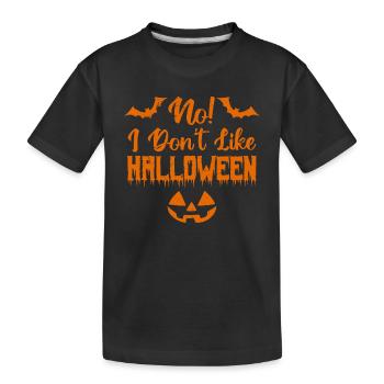Ich mag Halloween nicht - Kinder Premium Bio T-Shirt - Schwarz - Vorne