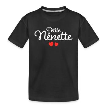 Femme Nénette Humour Mot Affectueux Couple - T-shirt bio Premium Enfant - noir - Devant