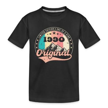 Birthday Gift 1990 Women | Born in 1990 - Kids' Premium Organic T-Shirt - black - Front