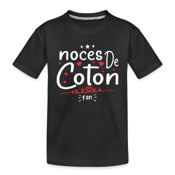 noces de coton - T-shirt bio Premium Enfant - noir - Devant
