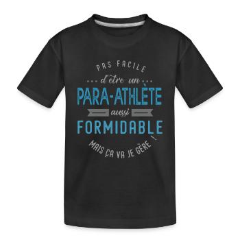para athlète formidable sportif handicapé - T-shirt bio Premium Enfant - noir - Devant
