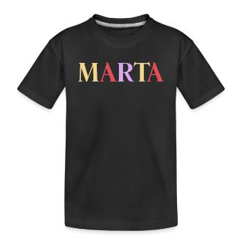 Name Spanish woman Marta - Kids' Premium Organic T-Shirt - black - Front