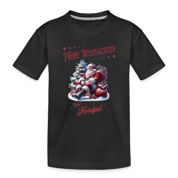 Joyeux Noël mais avec style tout droit venu du pôle Nord - T-shirt bio Premium Enfant - noir - Devant