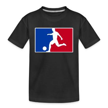 fußball logo - Kinder Premium Bio T-Shirt - Schwarz - Vorne